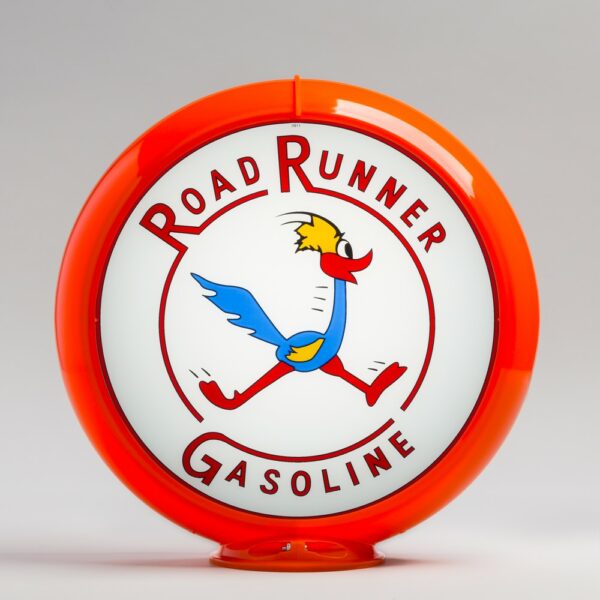 Road Runner 13.5" Gas Pump Globe with orange plastic body