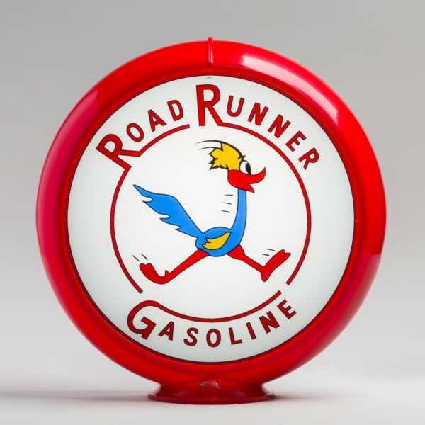 Road Runner 13.5" Gas Pump Globe with red plastic body