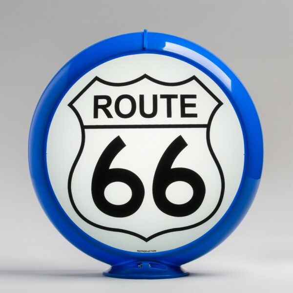 Route 66 13.5" Gas Pump Globe with light blue plastic body