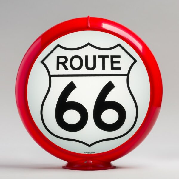 Route 66 13.5" Gas Pump Globe with red plastic body