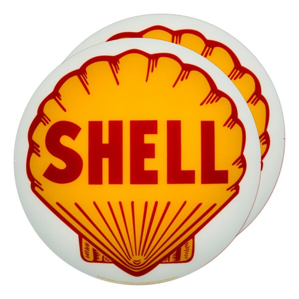 Shell 13.5" Gas Pump Globe lens pair