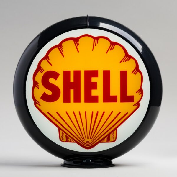 Shell 13.5" Gas Pump Globe with black plastic body