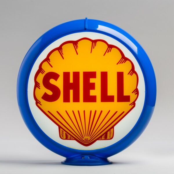 Shell 13.5" Gas Pump Globe with light blue plastic body