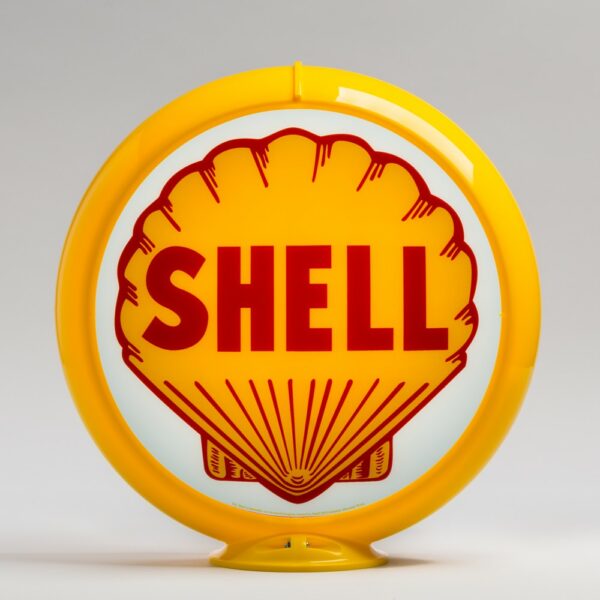 Shell 13.5" Gas Pump Globe with yellow plastic body