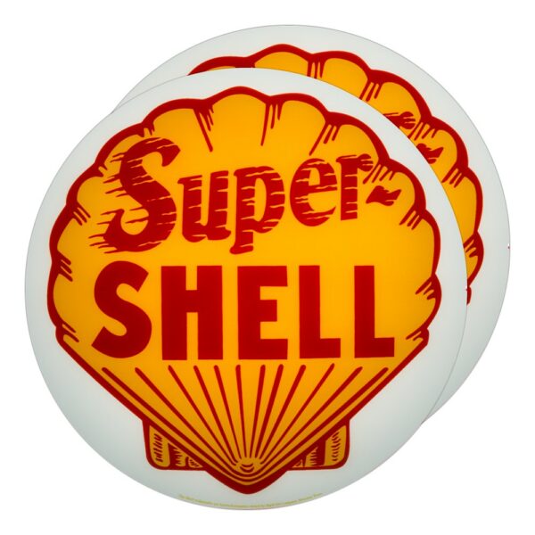 Super Shell 13.5" Gas Pump Globe lens pair