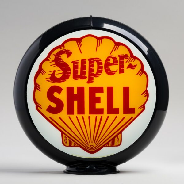 Super Shell 13.5" Gas Pump Globe with black plastic body