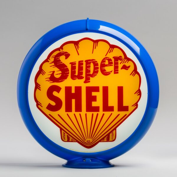 Super Shell 13.5" Gas Pump Globe with light blue plastic body