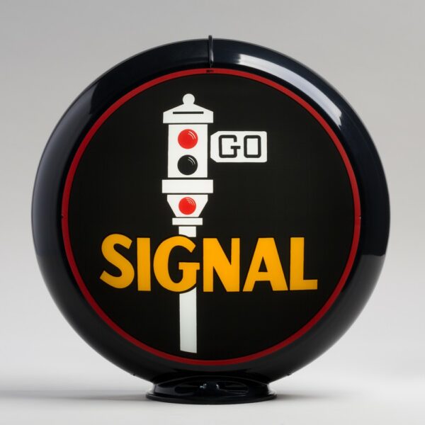 Signal 13.5" Gas Pump Globe with black plastic body