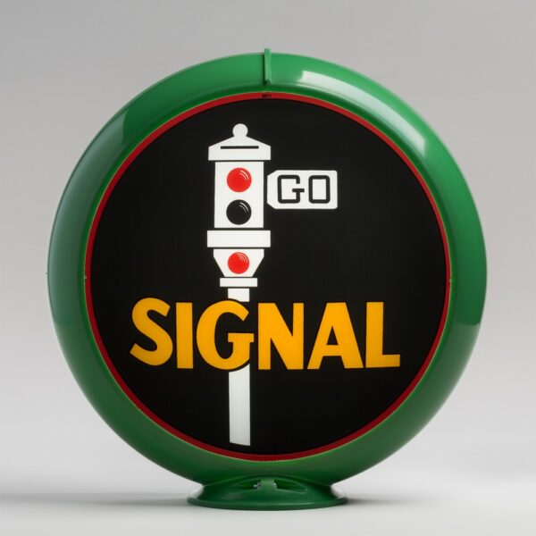 Signal 13.5" Gas Pump Globe with green plastic body