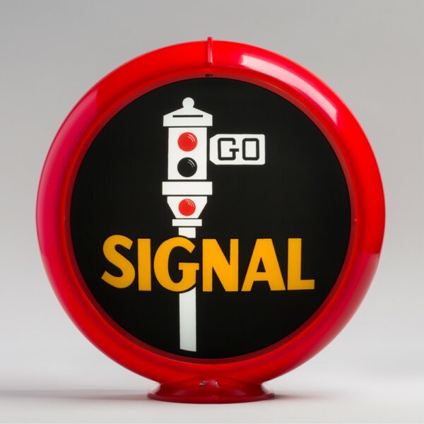 Signal 13.5" Gas Pump Globe with red plastic body