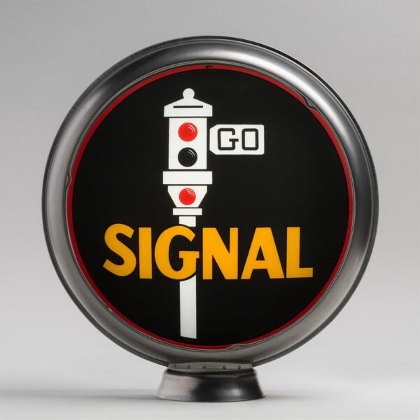 Signal 13.5" Gas Pump Globe with unpainted steel body