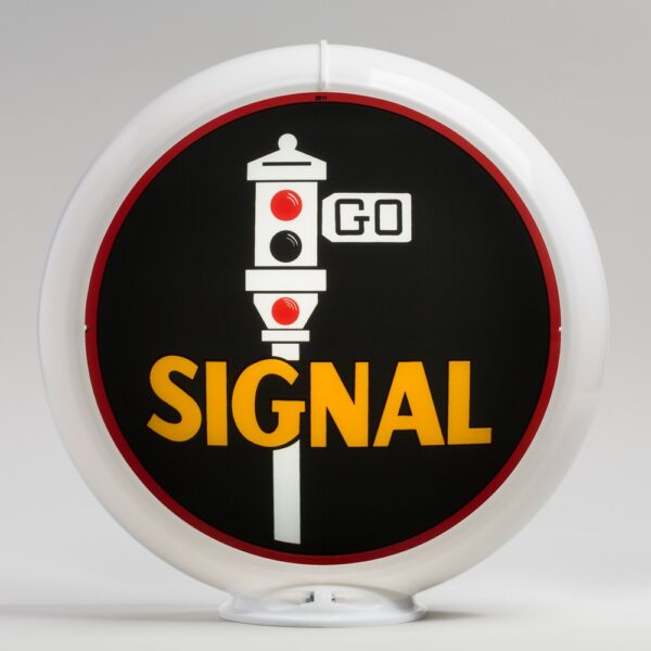 Signal 13.5" Gas Pump Globe with white plastic body