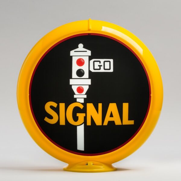 Signal 13.5" Gas Pump Globe with yellow plastic body