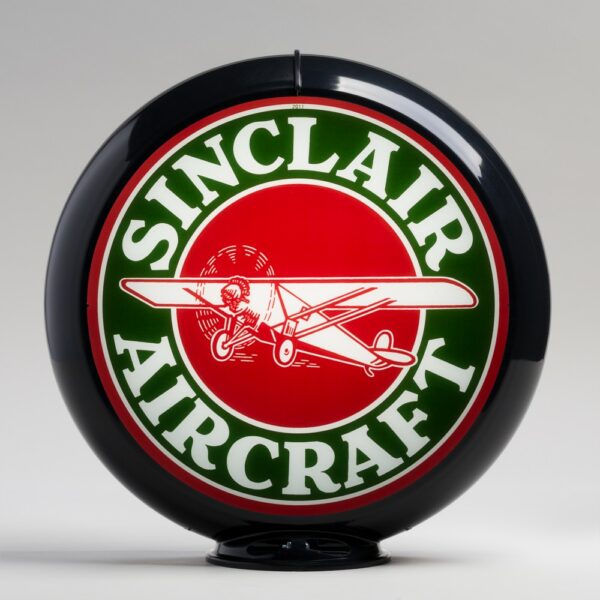 Sinclair Aircraft 13.5" Gas Pump Globe with black plastic body