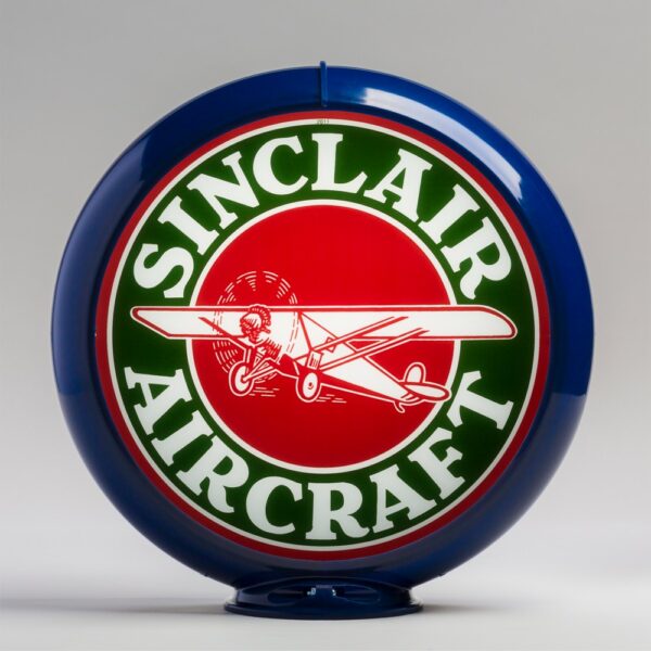 Sinclair Aircraft 13.5" Gas Pump Globe with dark blue plastic body