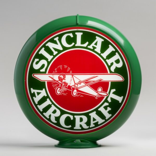 Sinclair Aircraft 13.5" Gas Pump Globe with green plastic body