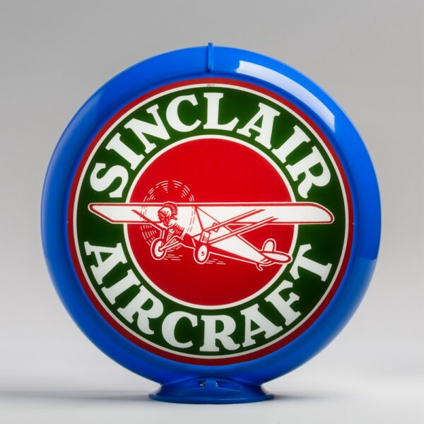 Sinclair Aircraft 13.5" Gas Pump Globe with light blue plastic body