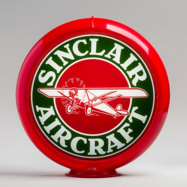 Sinclair Aircraft 13.5" Gas Pump Globe with red plastic body