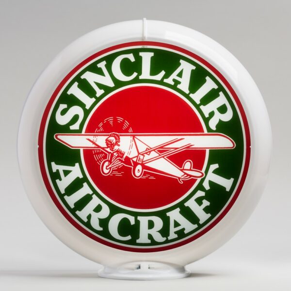 Sinclair Aircraft 13.5" Gas Pump Globe with white plastic body