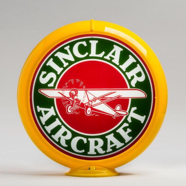 Sinclair Aircraft 13.5" Gas Pump Globe with yellow plastic body