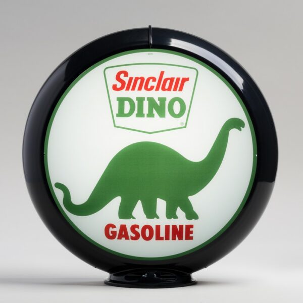 Sinclair Dino 13.5" Gas Pump Globe with black plastic body