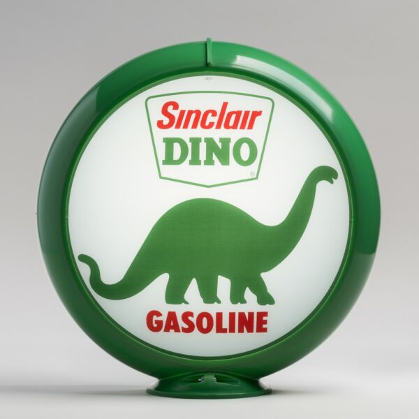 Sinclair Dino 13.5" Gas Pump Globe with green plastic body