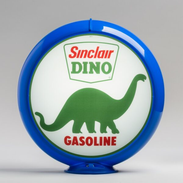 Sinclair Dino 13.5" Gas Pump Globe with light blue plastic body