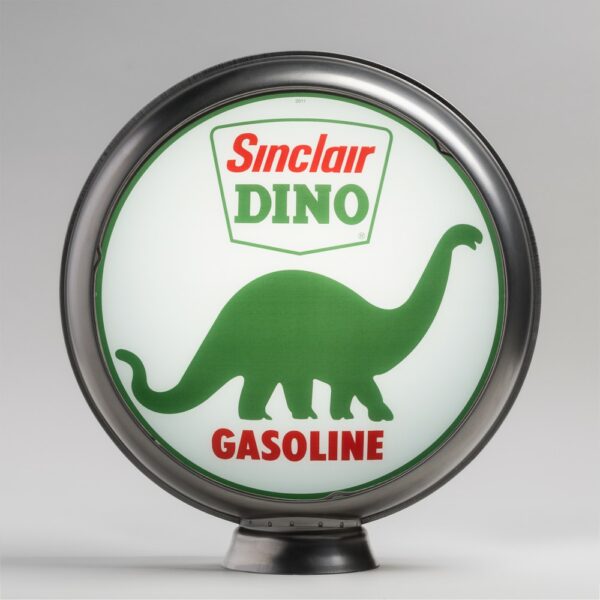 Sinclair Dino 13.5" Gas Pump Globe with unpainted steel body