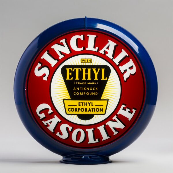 Sinclair Ethyl 13.5" Gas Pump Globe with dark blue plastic body