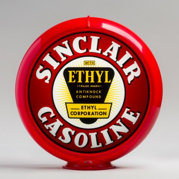 Sinclair Ethyl 13.5" Gas Pump Globe with red plastic body
