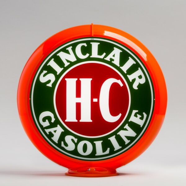 Sinclair H-C 13.5" Gas Pump Globe with orange plastic body