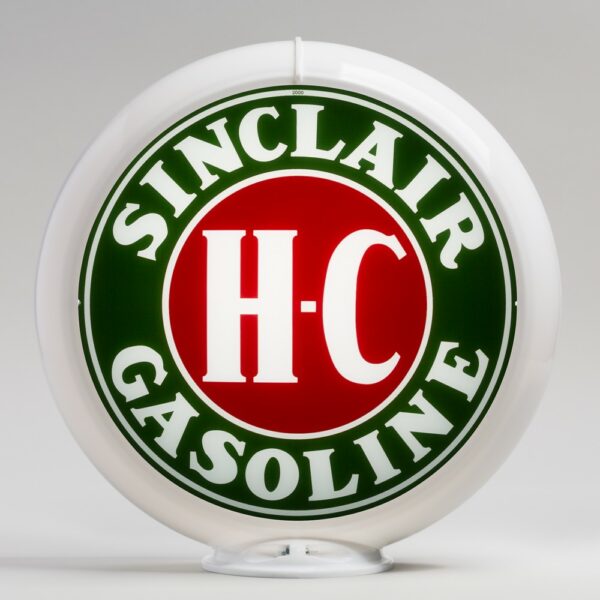 Sinclair H-C 13.5" Gas Pump Globe with white plastic body