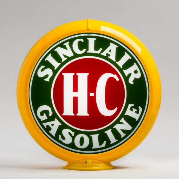 Sinclair H-C 13.5" Gas Pump Globe with yellow plastic body