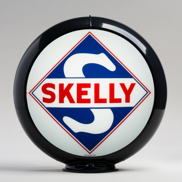 Skelly 13.5" Gas Pump Globe with black plastic body