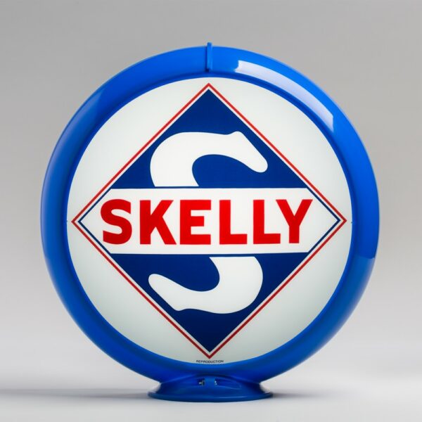 Skelly 13.5" Gas Pump Globe with light blue plastic body