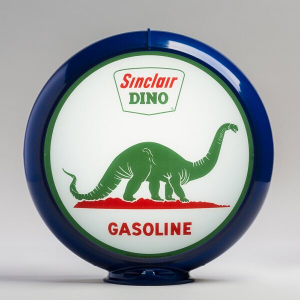 Sinclair Dino on Land 13.5" Gas Pump Globe with dark blue plastic body