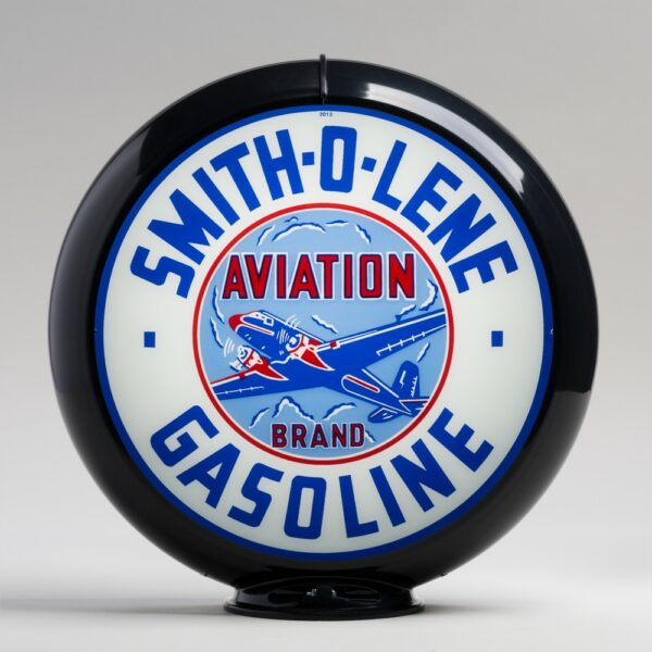 Smitholene 13.5" Gas Pump Globe with black plastic body