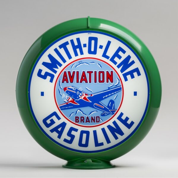 Smitholene 13.5" Gas Pump Globe with green plastic body