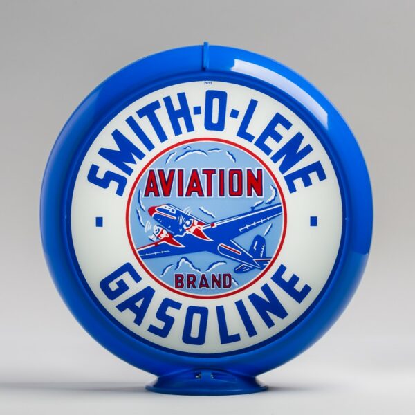 Smitholene 13.5" Gas Pump Globe with light blue plastic body