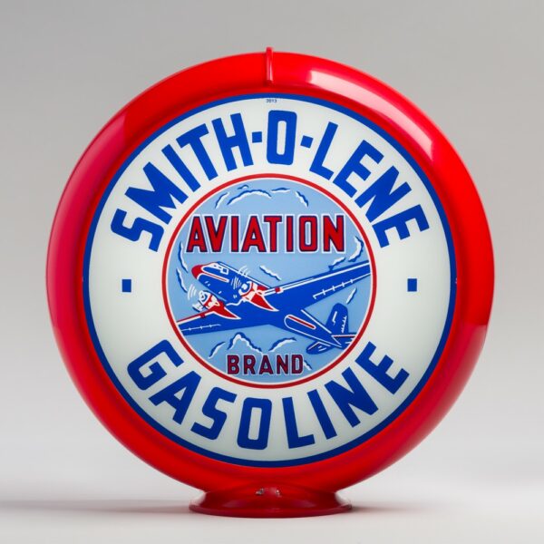 Smitholene 13.5" Gas Pump Globe with red plastic body