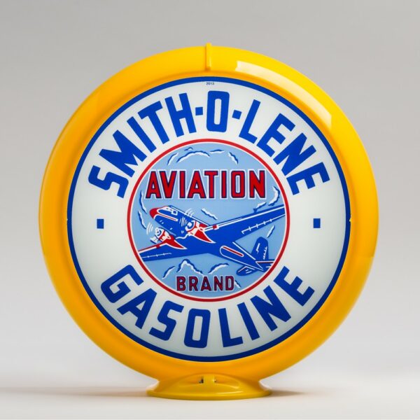 Smitholene 13.5" Gas Pump Globe with yellow plastic body