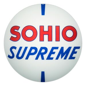 Sohio 13.5" Gas Pump Globe single lens