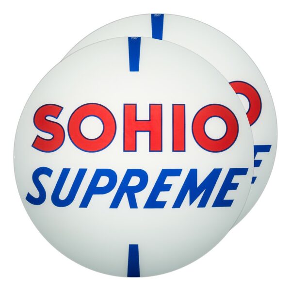 Sohio 13.5" Gas Pump Globe lens pair
