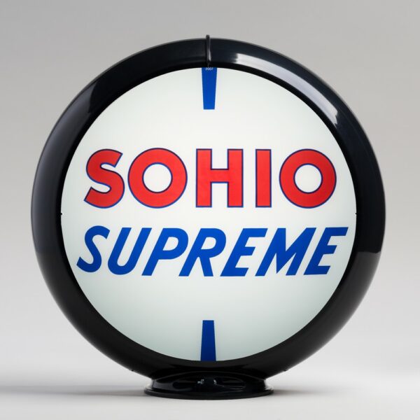 Sohio 13.5" Gas Pump Globe with black plastic body
