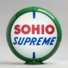 Sohio 13.5" Gas Pump Globe with green plastic body