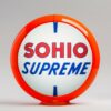 Sohio 13.5" Gas Pump Globe with orange plastic body