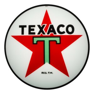 Texaco Star 13.5" Gas Pump Globe single lens