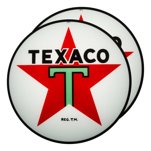 Texaco Star 13.5" Gas Pump Globe lens pair