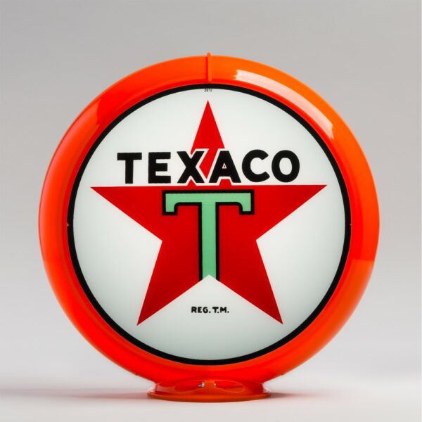 Texaco Star 13.5" Gas Pump Globe with orange plastic body