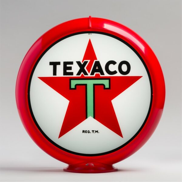 Texaco Star 13.5" Gas Pump Globe with red plastic body